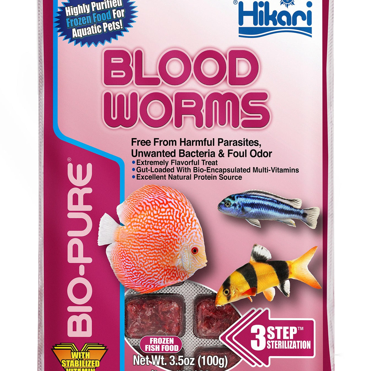 Hikari Bloodworms 3.5oz Cube