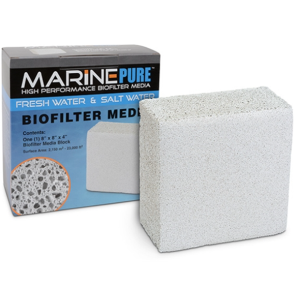 MarinePure Biofilter Media 8"x8"x4" Block